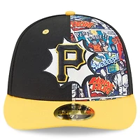 Men's New Era Black/Gold Pittsburgh Pirates 2025 MLB Diamond Hero Edition Low Profile 59FIFTY Fitted Hat