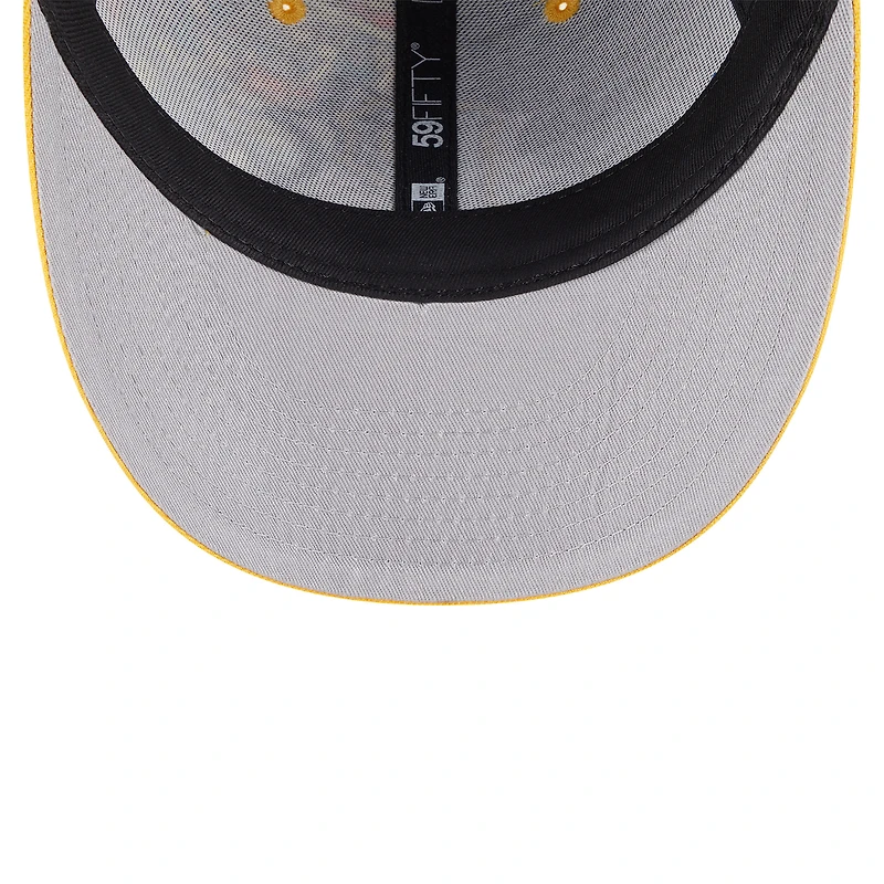 Men's New Era Black/Gold Pittsburgh Pirates 2025 MLB Diamond Hero Edition Low Profile 59FIFTY Fitted Hat