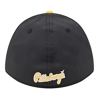 Men's New Era Black/Gold Pittsburgh Pirates Rope M-Crown A-Frame 39THIRTY Flex Hat