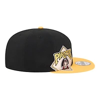 Men's New Era Black/Gold Pittsburgh Pirates Stretched Two-Tone 9FIFTY Adjustable Hat