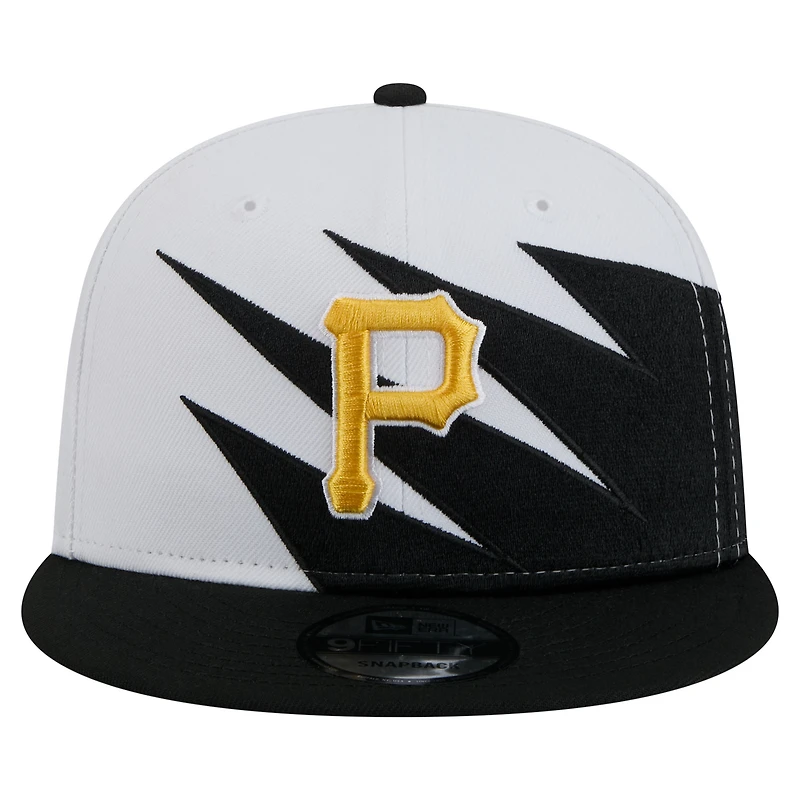 Men's New Era Black/White Pittsburgh Pirates Jagged 9FIFTY Snapback Hat