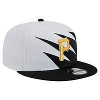 Men's New Era Black/White Pittsburgh Pirates Jagged 9FIFTY Snapback Hat