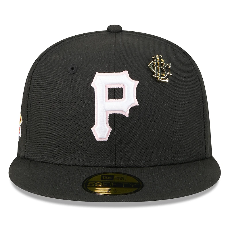 Casquette ajustée New Era 59FIFTY Big League 2025 des Pirates de Pittsburgh pour homme, noire
