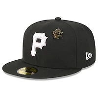 Casquette ajustée New Era 59FIFTY Big League 2025 des Pirates de Pittsburgh pour homme, noire