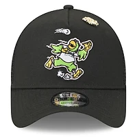 Men's New Era  Black Pittsburgh Pirates 2025 Big League Chew A-Frame 9FORTY Adjustable Trucker Hat