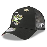 Casquette camionneur ajustable 9FORTY Big League Chew A-Frame noire New Era pour homme, Pirates de Pittsburgh 2025
