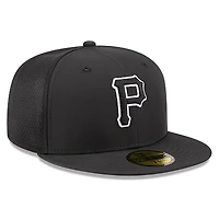 Casquette ajustée New Era noire Pittsburgh Pirates 2026 pour homme, modèle 59FIFTY.