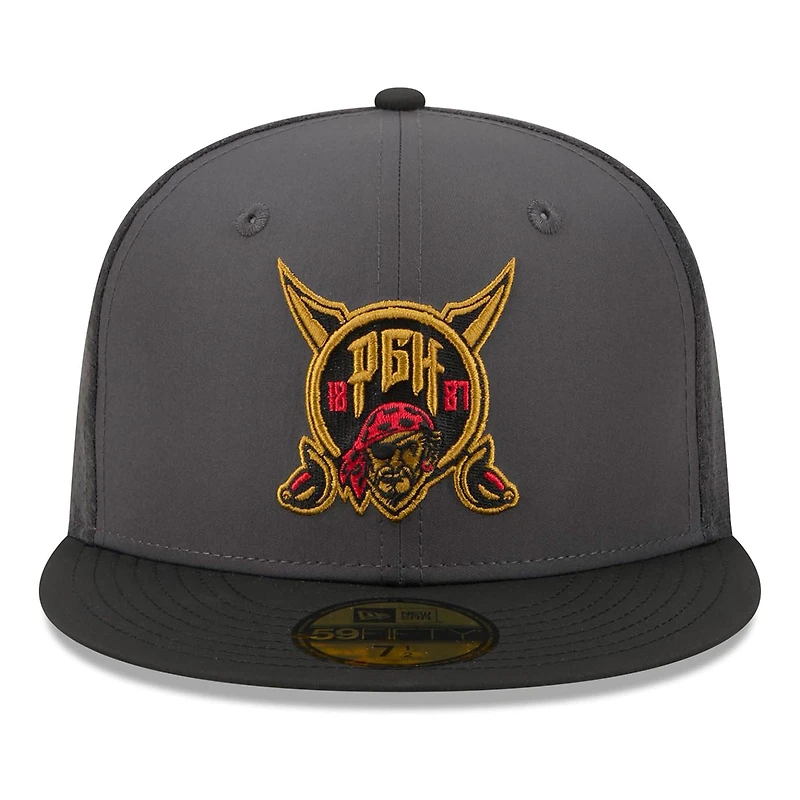 Men's New Era Black Pittsburgh Pirates 2026 City Connect Batting Practice 59FIFTY Fitted Hat