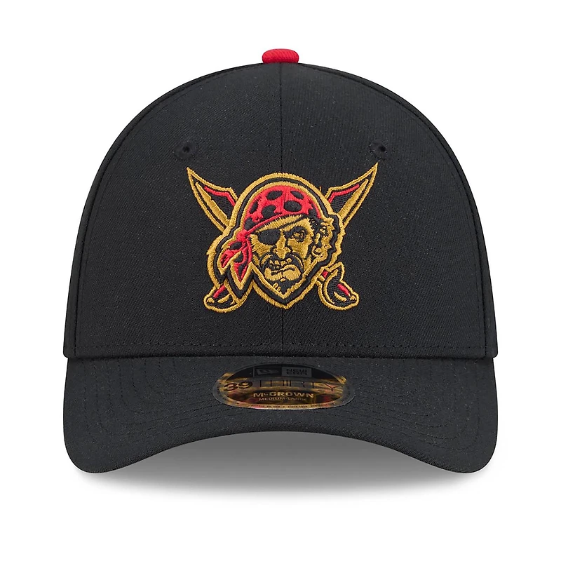 Casquette New Era noire Pittsburgh Pirates 2026 City Connect M-Crown 39THIRTY Flex pour homme