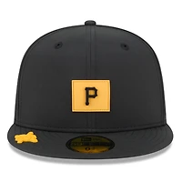 Casquette ajustée New Era noire Pittsburgh Pirates 2026 Clubhouse 59FIFTY pour homme