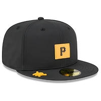Casquette ajustée New Era noire Pittsburgh Pirates 2026 Clubhouse 59FIFTY pour homme