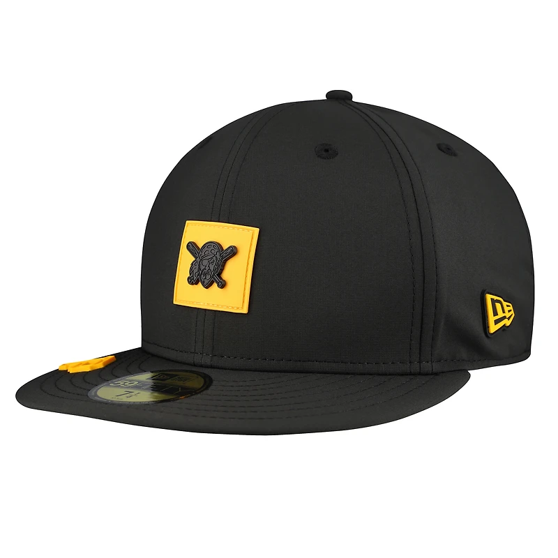 Casquette ajustée New Era noire Pittsburgh Pirates 2026 Clubhouse Alternate 59FIFTY pour homme