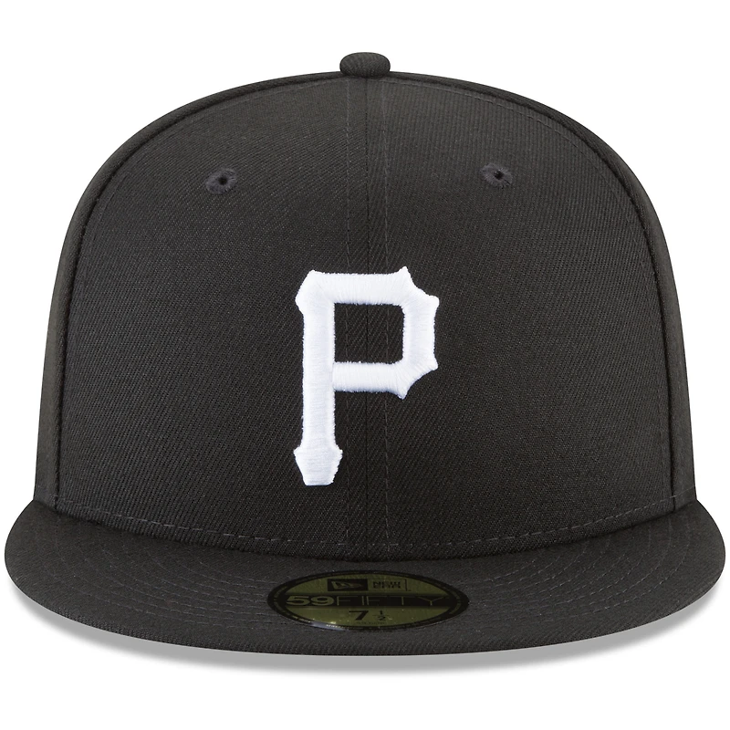 Casquette ajustée 59FIFTY Pittsburgh Pirates New Era noire pour homme