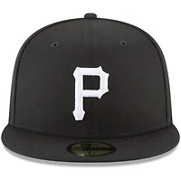 Casquette ajustée 59FIFTY Pittsburgh Pirates New Era noire pour homme