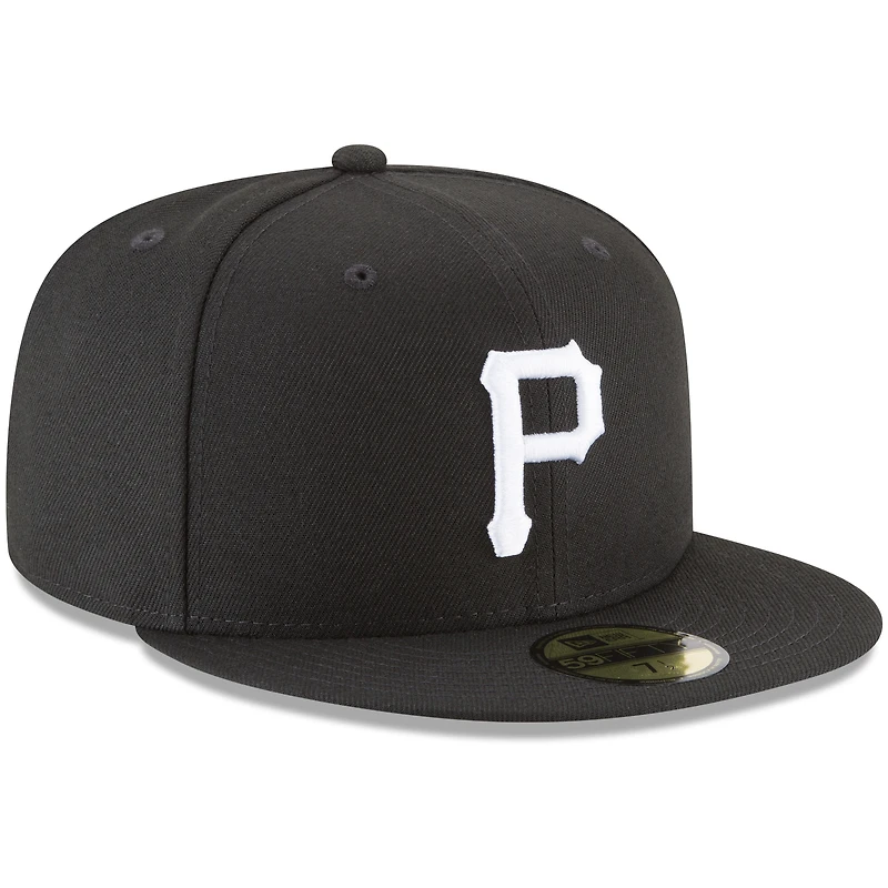 Casquette ajustée 59FIFTY Pittsburgh Pirates New Era noire pour homme