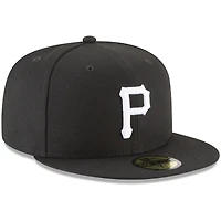 Casquette ajustée 59FIFTY Pittsburgh Pirates New Era noire pour homme