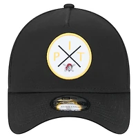 Men's New Era Black Pittsburgh Pirates 9FORTY A-Frame Adjustable Hat