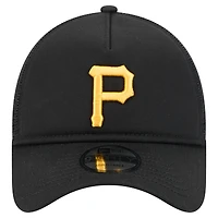 Casquette ajustable A-Frame Trucker 9FORTY des Pirates de Pittsburgh de New Era pour homme, noire