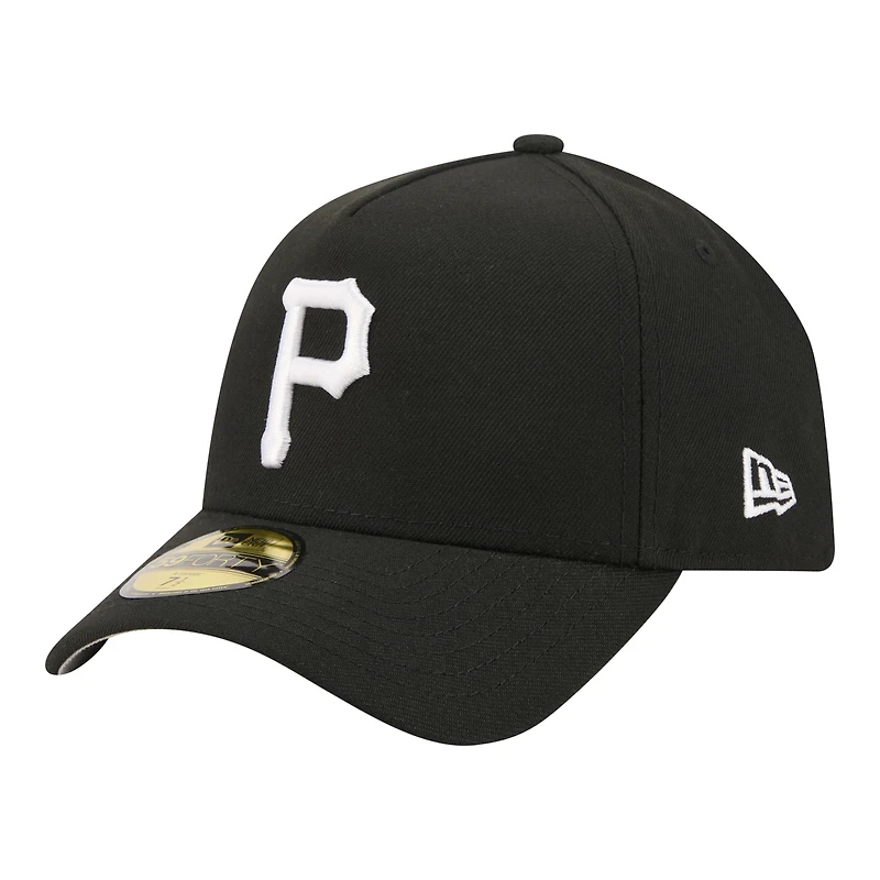 Men's New Era  Black Pittsburgh Pirates A-Frame 59FORTY Fitted Hat