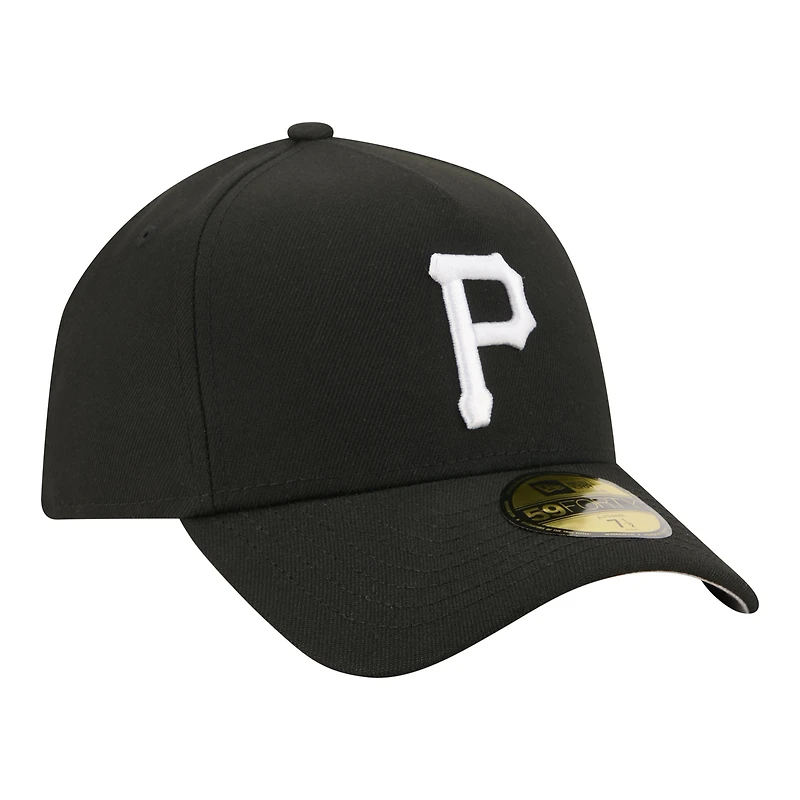 Men's New Era  Black Pittsburgh Pirates A-Frame 59FORTY Fitted Hat