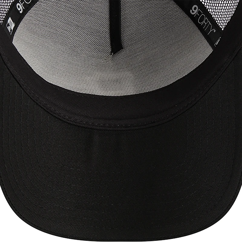 Casquette réglable noire A-Frame 9FORTY Trucker des Pirates de Pittsburgh New Era pour hommes