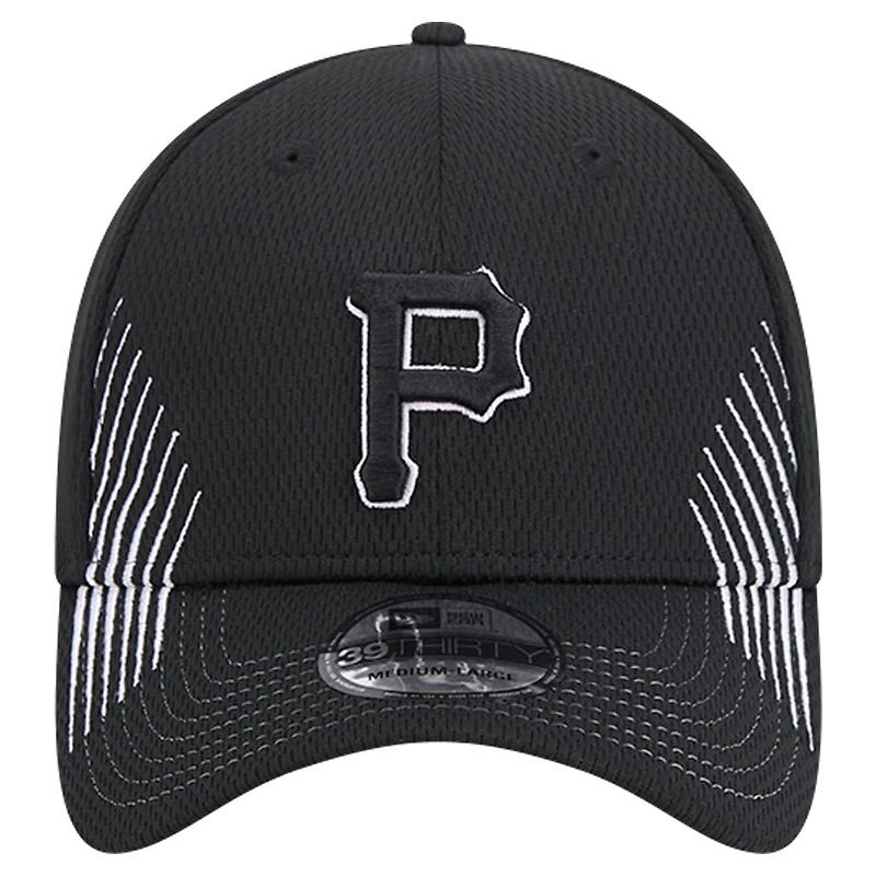 Casquette flexible Active Dash Mark 39THIRTY des Pirates de Pittsburgh New Era noire pour hommes