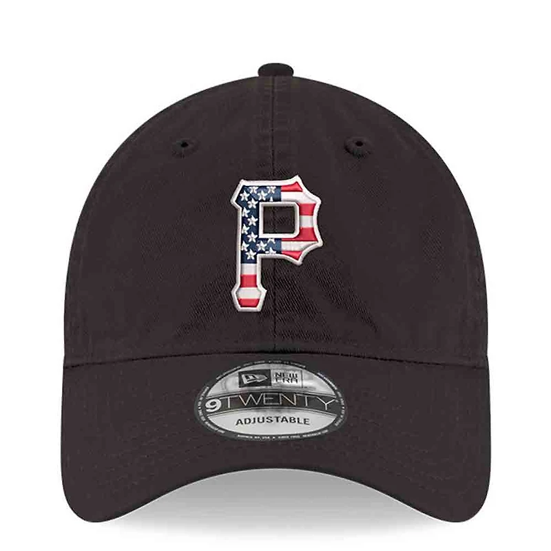 Casquette ajustable New Era noire Pittsburgh Pirates America 250 9TWENTY pour homme