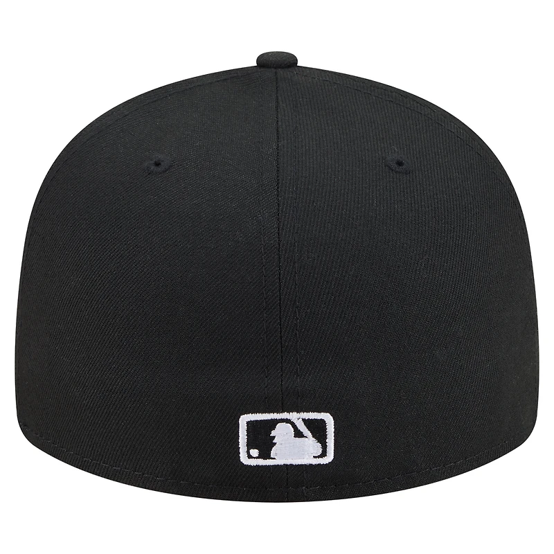 Men's New Era Black Pittsburgh Pirates Americana Bald Eagle Pre-Curved 59FIFTY Fitted Hat