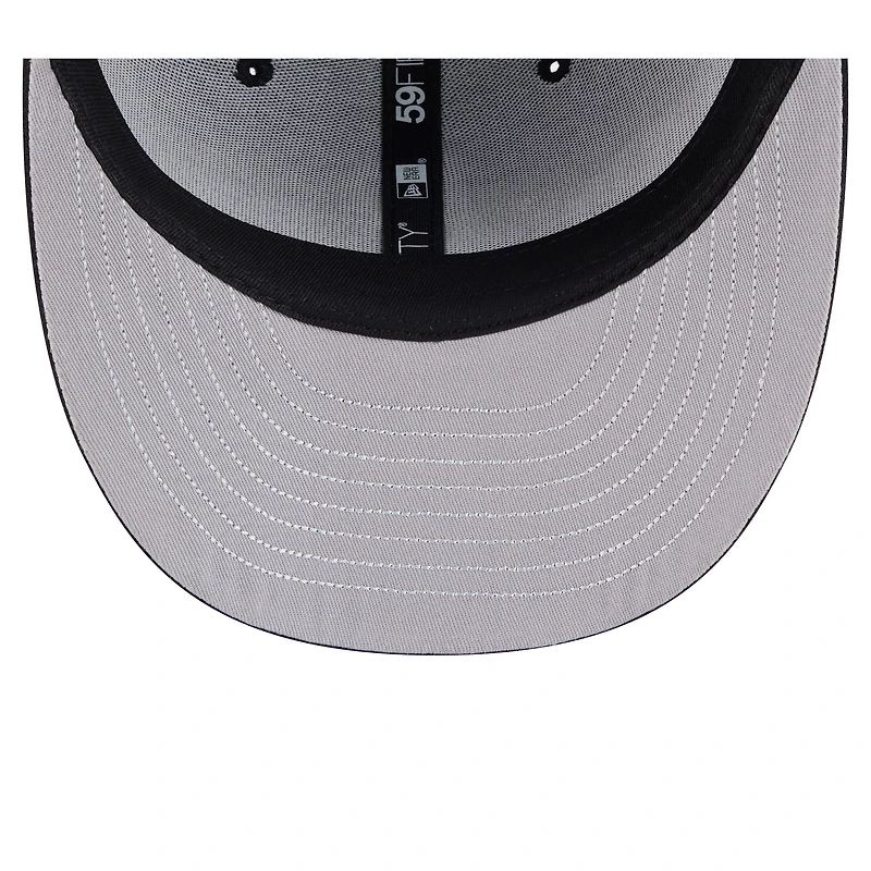 Men's New Era Black Pittsburgh Pirates Americana Bald Eagle Pre-Curved 59FIFTY Fitted Hat