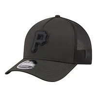 Men's New Era  Black Pittsburgh Pirates Badged M-Crown A-Frame 9FORTY Trucker Adjustable Hat