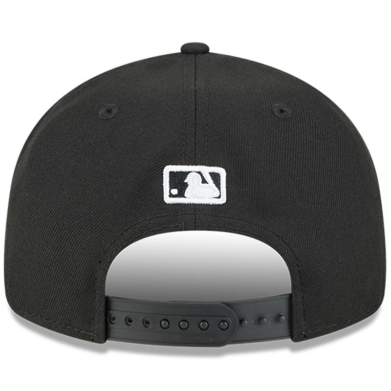 Casquette ajustable New Era noire 9FIFTY pour homme, motif rétro des Pirates de Pittsburgh, avec couronne, style Hall of Fame