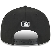 Casquette ajustable New Era noire 9FIFTY pour homme, motif rétro des Pirates de Pittsburgh, avec couronne, style Hall of Fame