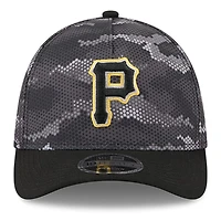 Casquette New Era noire Pittsburgh Pirates Camo 39THIRTY A-Frame Flex pour homme
