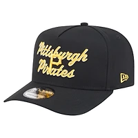 Casquette snapback 9FIFTY A-Frame noire à point de chaînette des Pirates de Pittsburgh de New Era pour homme