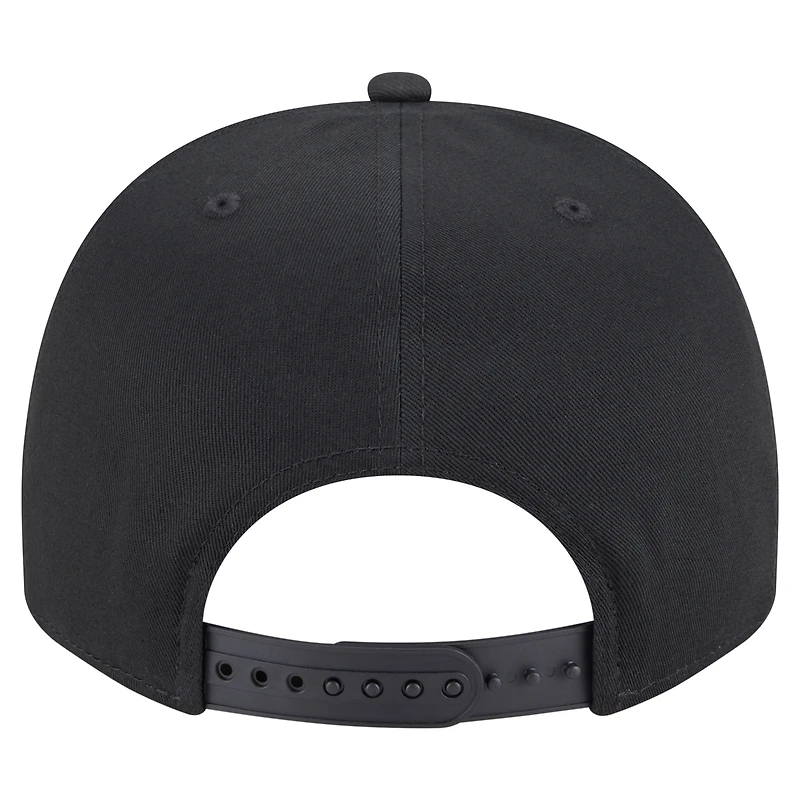 Men's New Era Black Pittsburgh Pirates Chainstitch 9FIFTY A-Frame Snapback Hat
