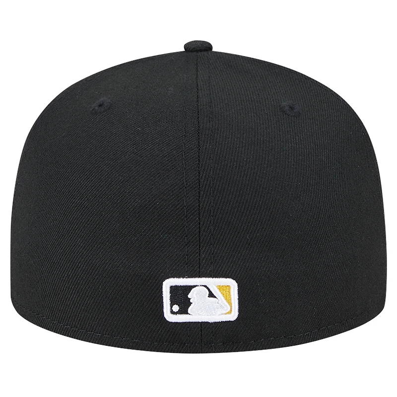 Casquette ajustée 59FIFTY à carreaux noirs des Pirates de Pittsburgh New Era pour hommes