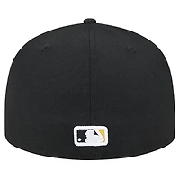 Casquette ajustée 59FIFTY à carreaux noirs des Pirates de Pittsburgh New Era pour hommes