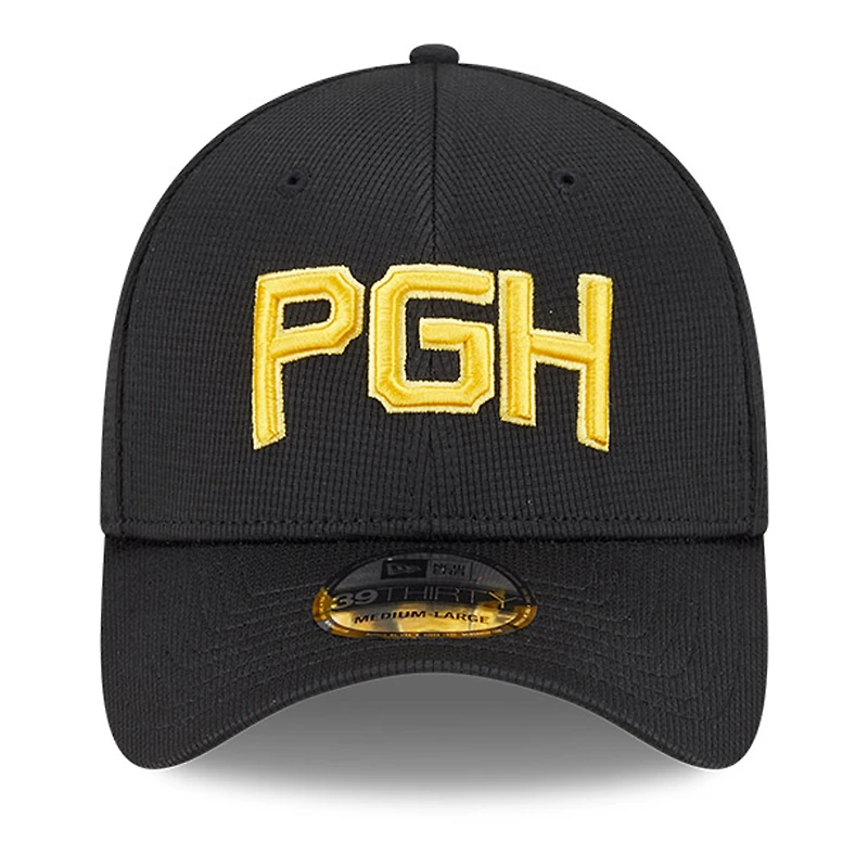 Men's New Era Black Pittsburgh Pirates City Connect Batting Practice 39THIRTY Flex Hat
