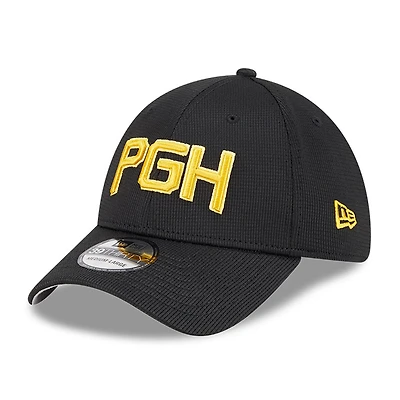 Men's New Era Black Pittsburgh Pirates City Connect Batting Practice 39THIRTY Flex Hat