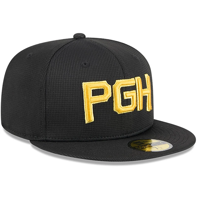 Men's New Era Black Pittsburgh Pirates City Connect Batting Practice 59FIFTY Fitted Hat