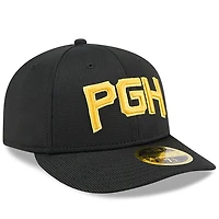 Casquette d'entraînement au bâton 59FIFTY noire New Era pour homme, City Connect, des Pirates de Pittsburgh