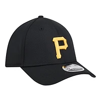 Casquette New Era noire Pittsburgh Pirates Dash 39THIRTY Flex pour homme