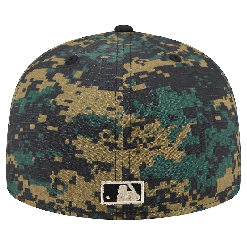 Men's New Era Black Pittsburgh Pirates Digi Camo 59FIFTY Fitted Hat