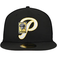 Men's New Era Black Pittsburgh Pirates  Duo Logo 2.0 59FIFTY Fitted Hat