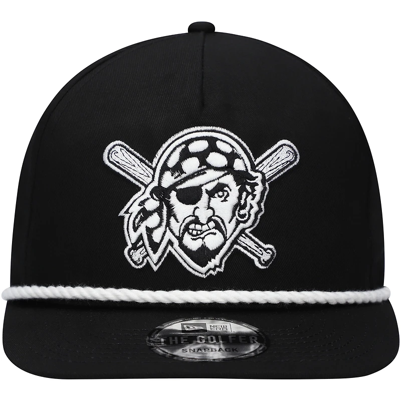 Men's New Era Black Pittsburgh Pirates Golfer Snapback Hat