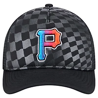 Casquette ajustable 9FORTY A-Frame M-Crown Trucker pour homme New Era noire des Pirates de Pittsburgh