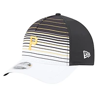 Casquette ajustable 9FORTY M-Crown noire dégradée des Pirates de Pittsburgh de New Era pour homme