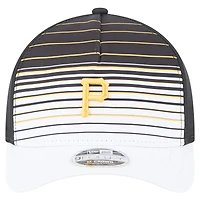 Casquette ajustable 9FORTY M-Crown noire dégradée des Pirates de Pittsburgh de New Era pour homme