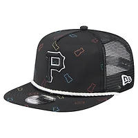Men's New Era  Black Pittsburgh Pirates Gummy Golfer Trucker Snapback Hat