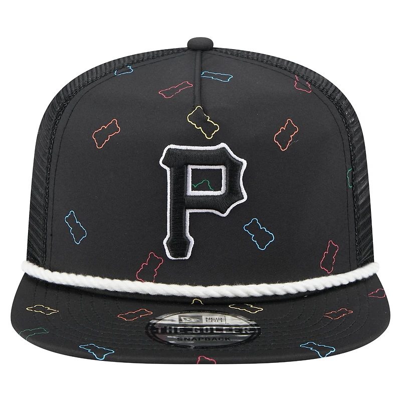 Men's New Era  Black Pittsburgh Pirates Gummy Golfer Trucker Snapback Hat